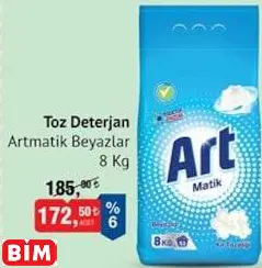 8 KG TOZ DETERJAN ARTMATİK BEYAZLAR 8 KG TOZ DETERJAN ARTMATİK BEYAZLAR